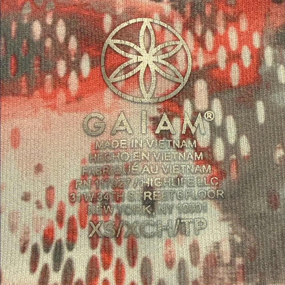 GAIAM WOMENS YOGA LEGGING- Pink and Gray XS - Picture 5 of 5